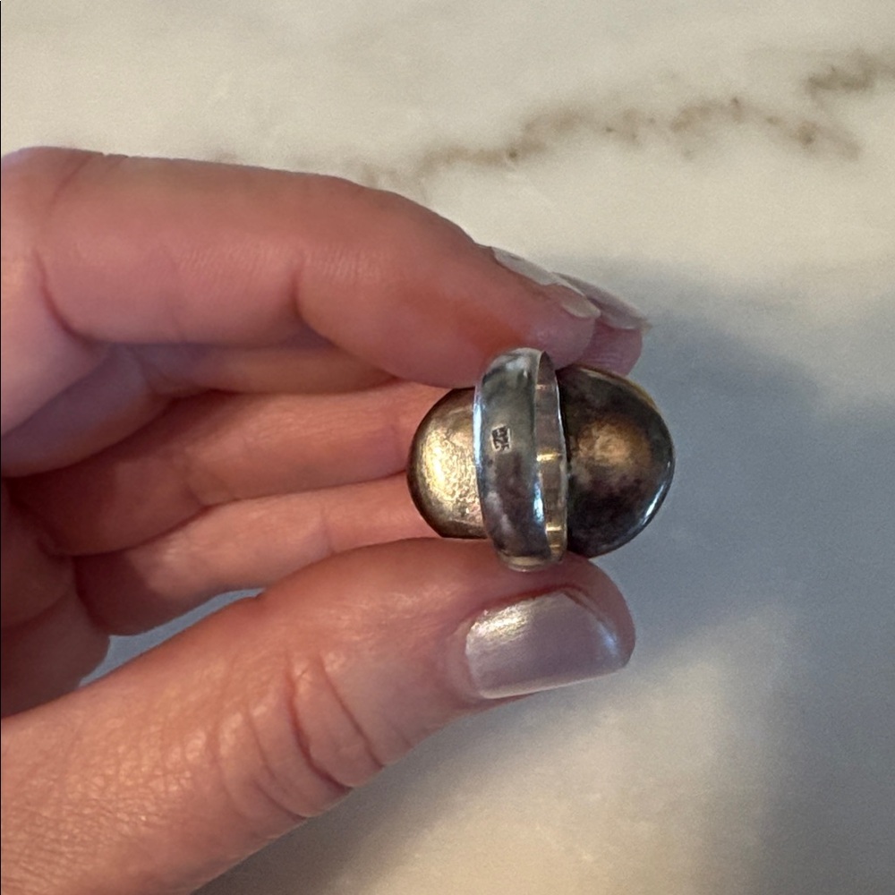 Amber Oval Statement Ring - image 4